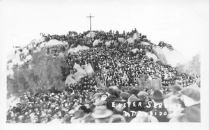 EASTER SERVICE MT RUBIDOUX RIVERSIDE CA VINTAGE RPPC POSTCARD c1920 042324 T - Picture 1 of 2
