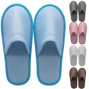 Guest Travel Non-Slip Closed Slippers Spa 1 Pairs Slippers Disposable Toe Hotel↑ - Picture 1 of 22