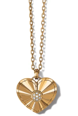 BRIGHTON ESPRIT сердце большой ожерелье цвет: золотой стиль: JM7365 новый с Ярлыками $78 - Изображение 1 из 2