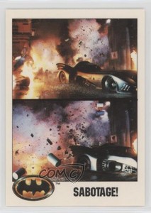 1989 Topps Batman Factory Set Glossy Sabotage! #98 oi7