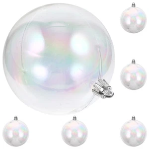 6 Pcs Baum Weihnachtsblase Bunte Kugel Transparente Dekoration Anhänger - Bild 1 von 18