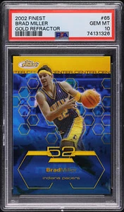 2002 Finest Gold Refractor Brad Miller /25 #65 PSA 10 GEM MINT - Picture 1 of 2