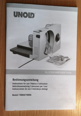 Unold Curve Schneidemaschine Bedienungsanleitung - Bild 1 von 2