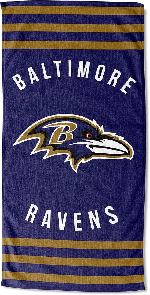 Northwest NFL Baltimore Ravens Unisex-Adult Beach Towel 30" " Stripes
