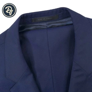 Mens 48 L Hugo Boss X Reda Super 110's Solid Navy Blue Modern Fit Wool Suit - Picture 1 of 21