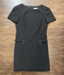 Women’s Black Mini Dress With Buckle - Picture 1 of 4