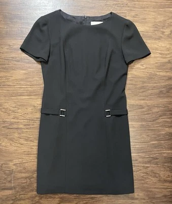Women’s Black Mini Dress With Buckle - Image 1 of 4