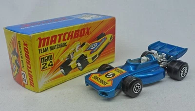 Matchbox Superfast MB24 Team Matchbox Racing Car BLUE - Image 1 of 2