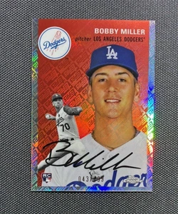 2023 Topps Chrome Platinum Bobby Miller logo rifrattore /499 SP RC Rookie Dodgers - Foto 1 di 2