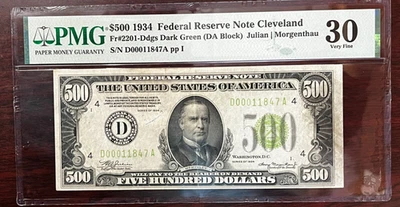 1934A $500 Note Fr# 2201-D Cleveland PMG VF 30 - Image 1 of 4