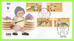 Malta 2003 Small European States Games set on First Day Cover, Valletta - Picture 1 of 1