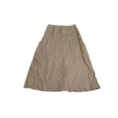 J. Jill Green Linen Midi Skirt Size 12 Petite Lagenlook Church Coastal Grandma - Image 1 of 4