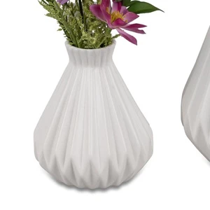 Porzellanvase RELIEF konisch rund H. 12cm matt weiß Formano WA - Bild 1 von 2