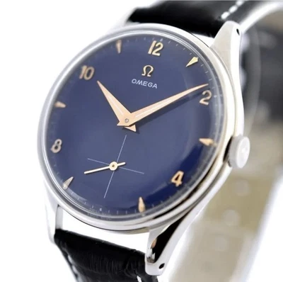 JUMBO SWISS OMEGA AUTHENTIC REF 2505 MANUAL WIND STEEL 38MM GENTS WATCH 1950' - Image 1 of 4