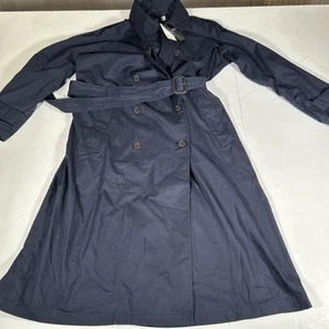 Trench coat blu Ralph Lauren taglia UK 10 nuovo con etichette - Foto 1 di 6