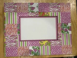 Lilly Pulitzer 4x6 Picture Photo Frame Pink / Lime Pattern - Picture 1 of 2