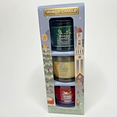 Yankee Candle Christmas Classics 3 Mini Scented Holiday Present Gift Set Decor - Image 1 of 4