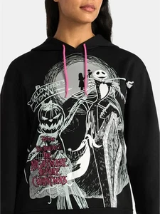 Neu Disney Nightmare Before Christmas Petite Hoodie Sweatshirt mit langen Ärmeln - Bild 1 von 4