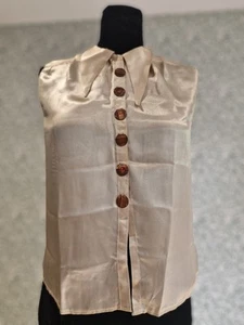 Antique Satin Blouse 1930s Vintage - Picture 1 of 14