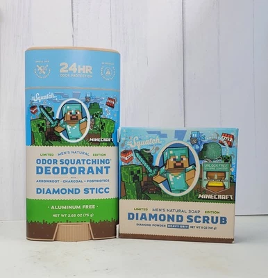 Dr. Squatch Minecraft Twin Pack Diamond Sticc & Scrub Deodorant & Soap - Image 1 of 2