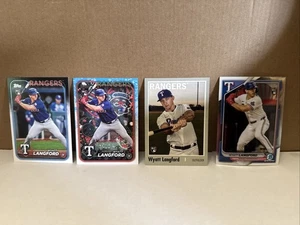 2024 Wyatt Langford Rookie Lot Topps, Holiday, Archives, Bowman Chrome Rangers - Picture 1 of 5