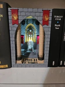 Rincón de libro Juego de Tronos, Trono de Hierro, Extremos de libro, Decoración del hogar - Imagen 1 de 7