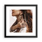 Poster Print 30x30cm Wall Art Picture Sand Woman Jewelry Framed Image Artwork