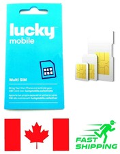 New Lucky Mobile Triple Format Prepaid SIM Card  4G  LTE  CANADA Travel 