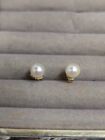 Akoya 14y Cultured 6.5mm 14k Gold Pearl Earrings Freshwater