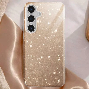 Avizar Coque pour Samsung S24 Plus et S25 Plus Paillette Silicone Semi rigide - Photo 1/6