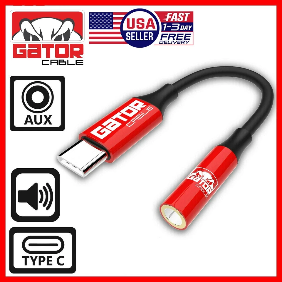 Adaptador de audio USB-C a AUX 3,5 mm Dongle para auriculares auriculares teléfono móvil Foto 1 de 4