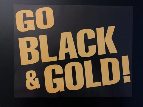 Pittsburgh Steelers "Go Black & Gold" Poster Wall Hanging NFL Cover