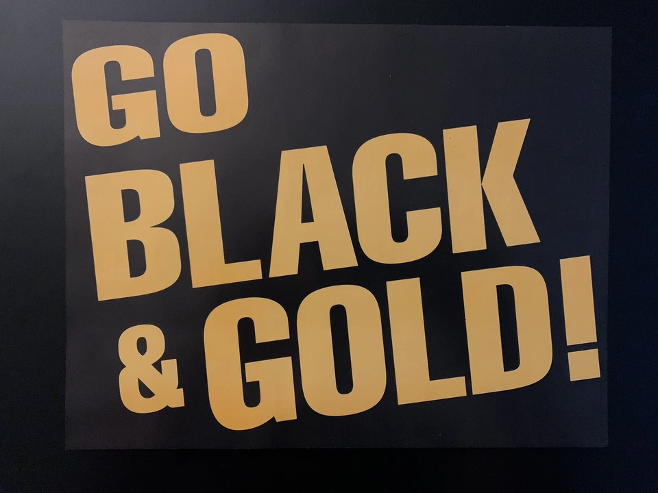 Pittsburgh Steelers "Go Black & Gold" Poster Wall Hanging NFL - Image 1 of 1