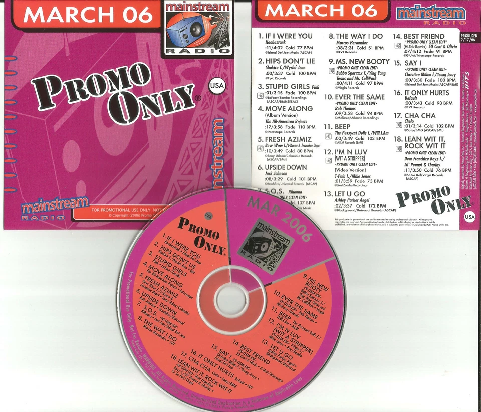 PROMO CD MIXES RIHANNA Bubba Sparxxx ROB THOMAS T Pain 50 CENT Christina Milian  Foto 1 de 1