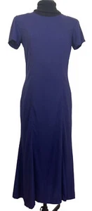 Vintage Esprit Fit and Flare dress Navy Blue Size 6 - Picture 1 of 4