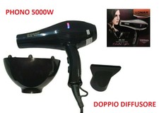 PHON PROFESSIONALE ASCIUGACAPELLI 5000 W DOPPIO DIFFUSORE PER CAPELLI PHONO