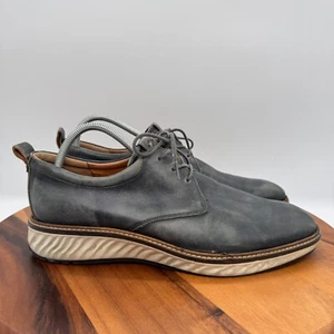 Ecco ST1 Shoes Mens 11 Hybrid Brogue Oxford Gray Leather Casual Dress Sneakers - Picture 1 of 11