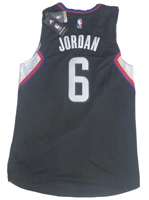 New 2016 Deandre Jordan Clippers Mens Small Black Rev 30 Adidas Jersey With Tags - Image 1 of 4