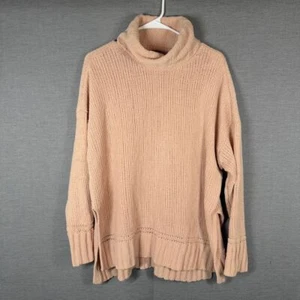 Maglione donna Aerie taglia small rosa pesca manica lunga collo cappuccio - Foto 1 di 6