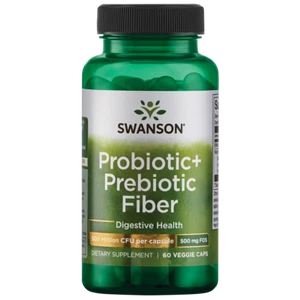 Swanson Prebiotic + Probiotic Fiber Supplement - 500 mg (60 Veg Caps) - Picture 1 of 6
