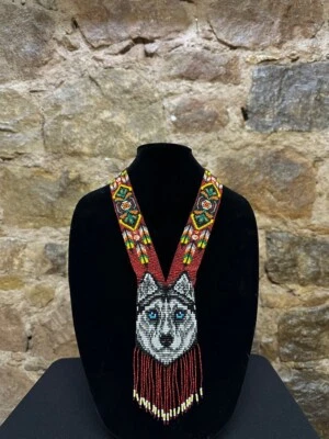 Collar Hecho a Mano Semilla Cuentas Boho Estilo Americano Nativo Cuentas Multi Hilo Foto 1 de 4