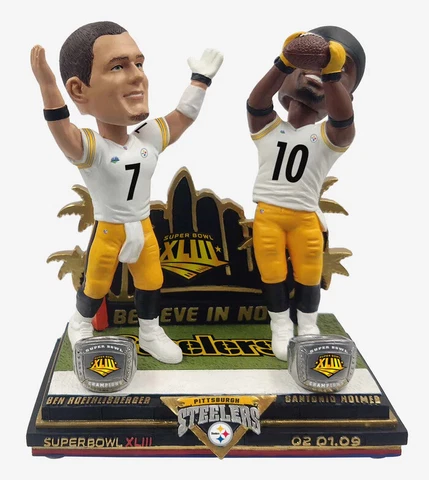 BEN ROETHLISBERGER Pittsburgh Steelers SUPER BOWL “Winning Catch” Bobblehead NIB Cover