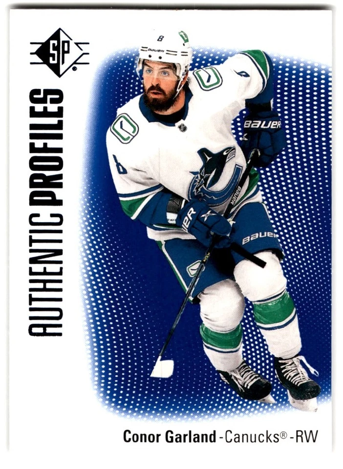 2021-22 SP Blue Authentic Profiles Conor Garland #AP-1 - Image 1 of 2