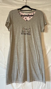 Rene Rolfe Ladies Sleep Shirt XL Cats Not Right Meow Cozy Comfort Gray Pink Sexy - Picture 1 of 6