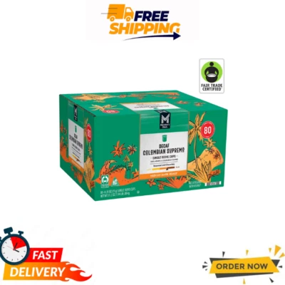 Cápsulas de café colombianas descafeinado Member's Mark, tostado suave, 80 unidades Foto 1 de 2