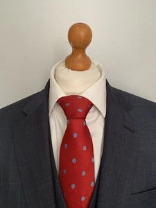 Mens LUXURY PAUL SMITH "SOHO" 3 PIECE SUIT In AIRFORCE BLUE CHECK 44R *EX-CON* - Picture 1 of 9