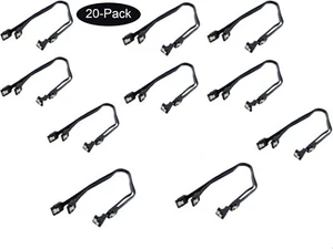 20-Pack: NEW Genuine ASUS 19" SATA 3.0 6Gb/s 90-degree & Straight PC Data Cables - Picture 1 of 15