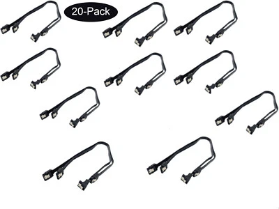 Paquete de 20: NUEVOS cables de datos de PC rectos y 90 grados genuinos ASUS 19" SATA 3.0 6Gb/s Foto 1 de 4