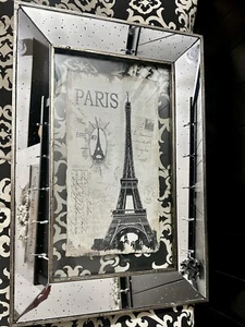 Paris/Eiffel Tower Rectangular Beveled Framed Mirror Wall Art 16x24 - Picture 1 of 24