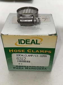 Ideal Hose Clamp Model 300SS,Size 12; P/N 6312;Fits:13-32mm.PRICED PER ONE. - Picture 1 of 3